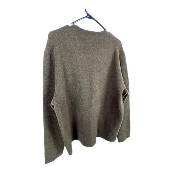 Club Monaco Sweater Mens brown Wool Nylon Crewneck Pullover Cozy Casual XL - Picture 7 of 8